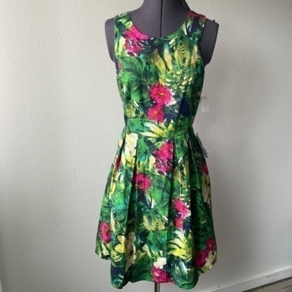 NWT Felicity & Coco dress size XL floral Gorgeous Luscious green